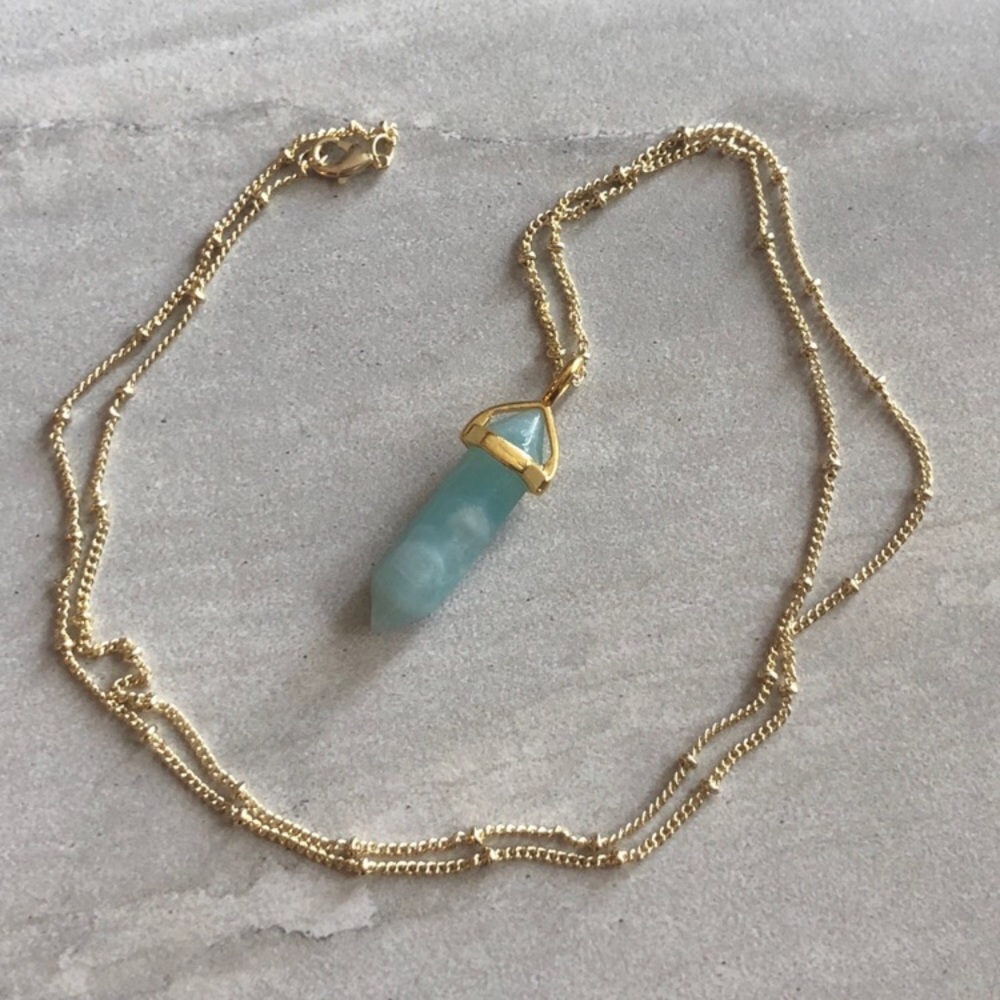 1 LEFT! Handmade Amazonite Hexagon Crystal - Picture 2 of 7